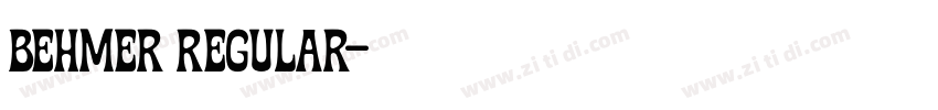 Behmer Regular字体转换